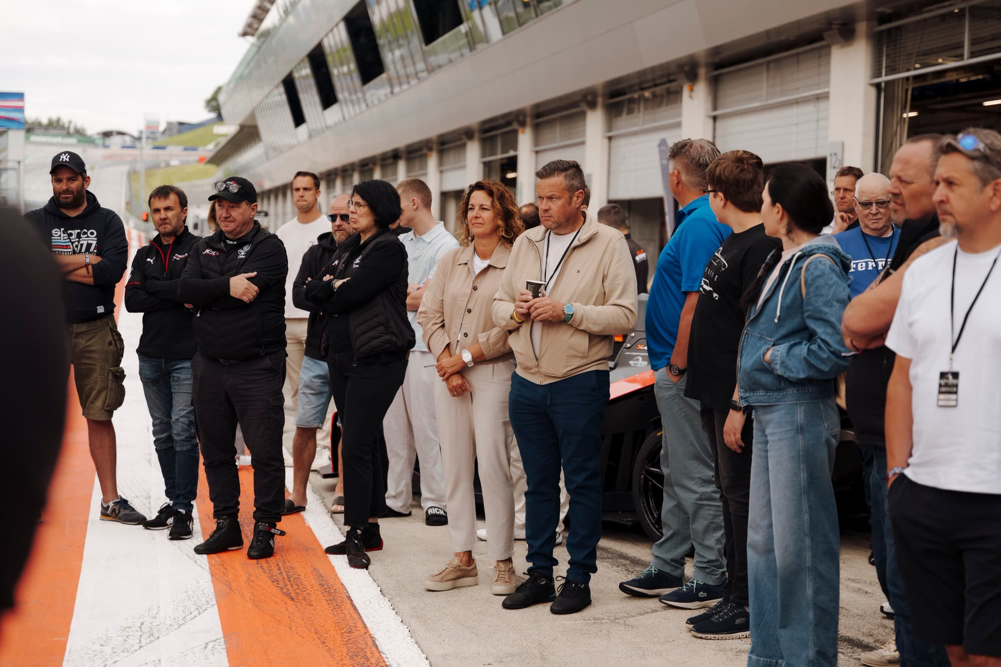 Guests in the Red Bull Ring pit lane
